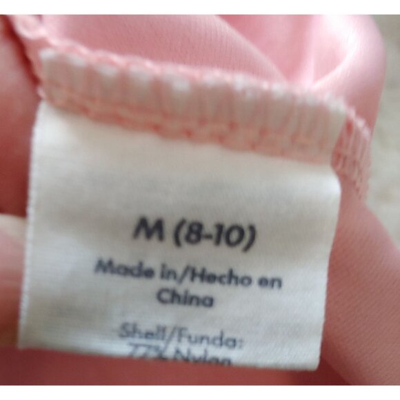 Y2k Womens Empire Cottage Fairy Asymmetrical Mid Dress Pink M - Picture 12 of 16